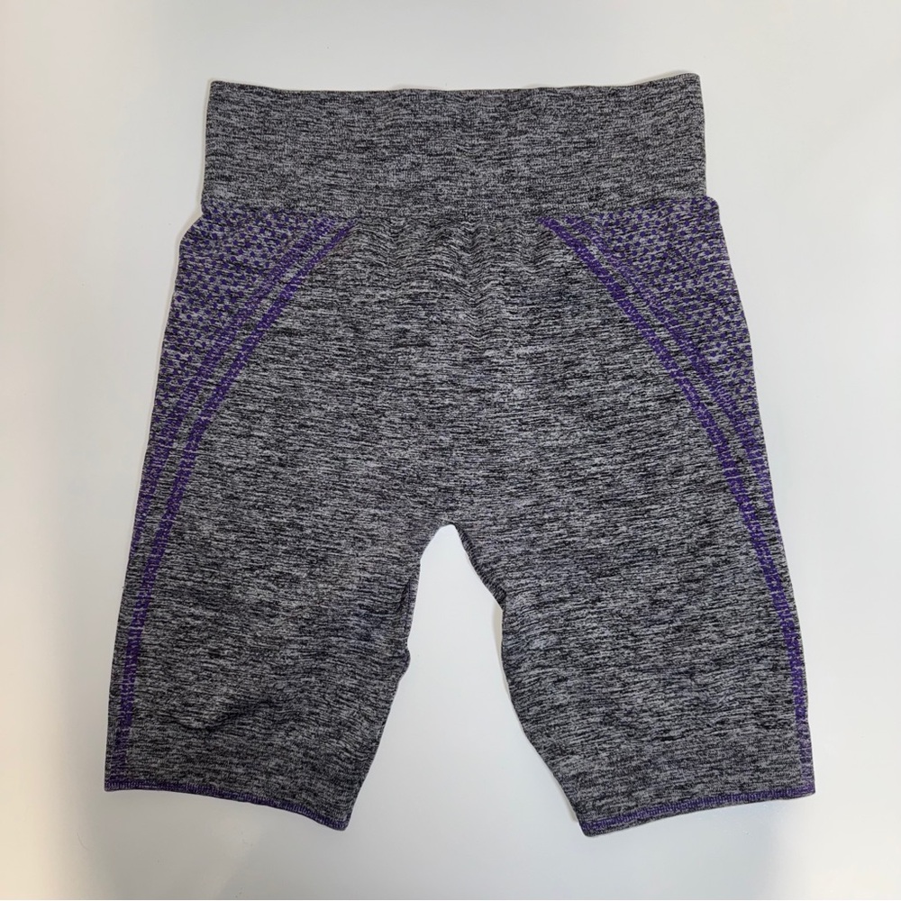 Love Gray Purple High Waist Seamless Biker Shorts Size XL